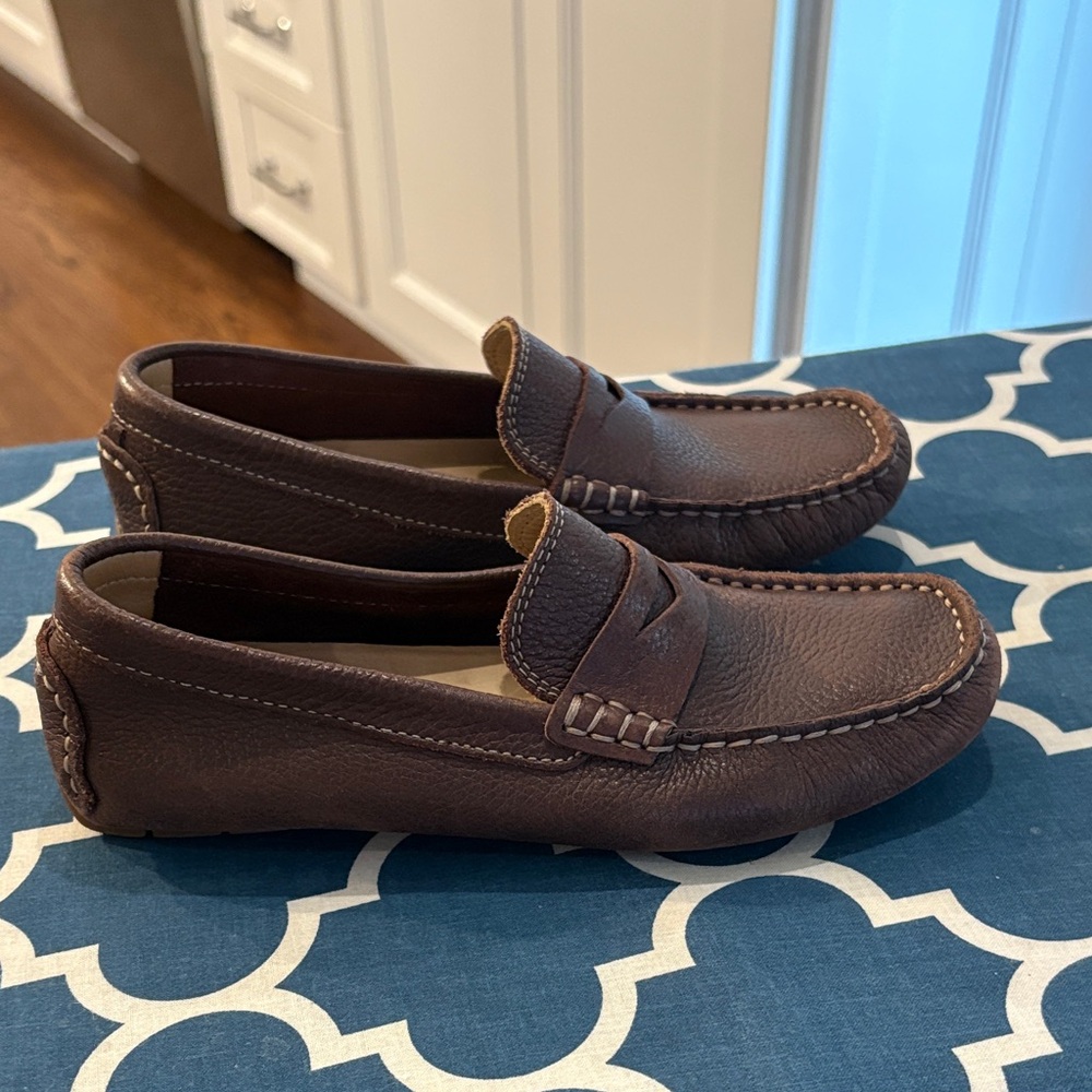 Boys Brown Leather Loafers